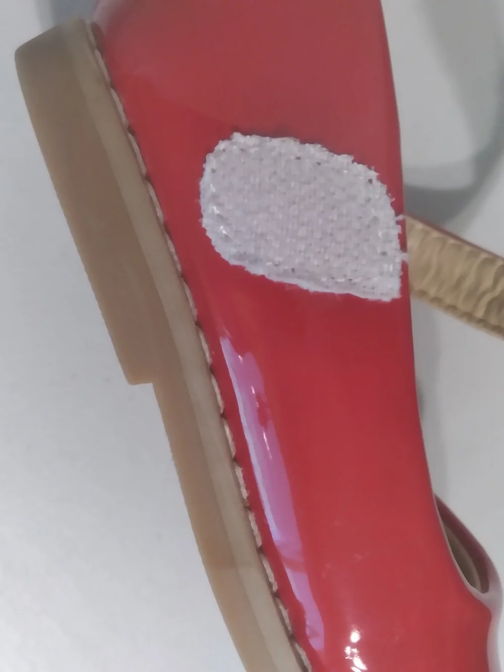 Girls' Red Patent Mary Jane Dress Shoes with Hook-and-Loop Strap